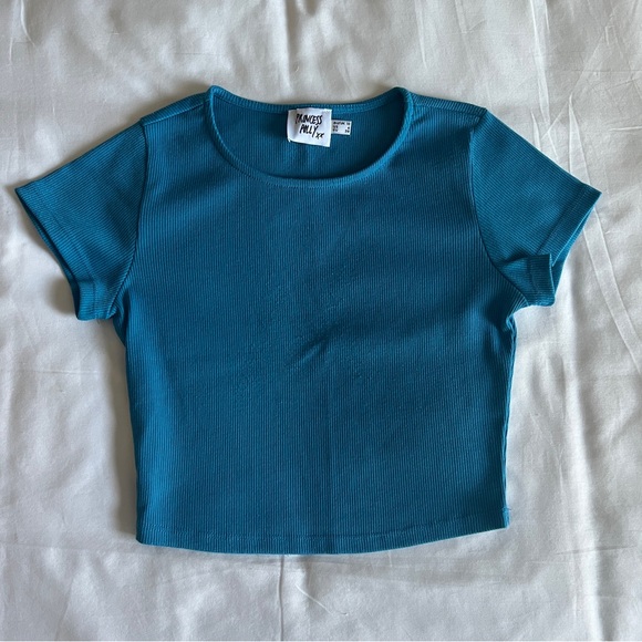 Princess Polly Tops - Princess Polly Teal Short Sleeve Tee